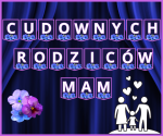 Cudownych Rodziców Mam  -girlanda dekoracyjna