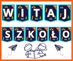 Girlanda "Witaj szkoło!" – Dekoracja Powitalna A4 / A5