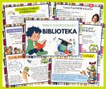 Biblioteka - gazetka całoroczna  + girlanda