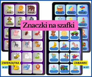  Znaczki na szafki do żłobka i przedszkola