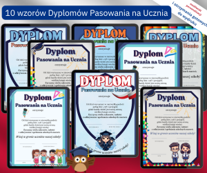 Pasowanie na Ucznia  - zestaw 10 Dyplomów