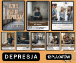 Dzień Walki z Depresją – zestaw plakatów edukacyjnych o zdrowiu psychicznym młodzieży