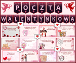 Poczta walentynkowa do szkoły – zestaw dekoracyjno-edukacyjny (kartki + girlanda)