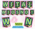 Girlanda „WIOSNA” – dekoracja wiosenna do druku (PDF)