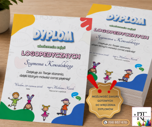 Dyplom za udział w zajęciach logopedycznych 