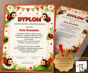 Dyplom Ukończenia Przedszkola -BIEDRONKI